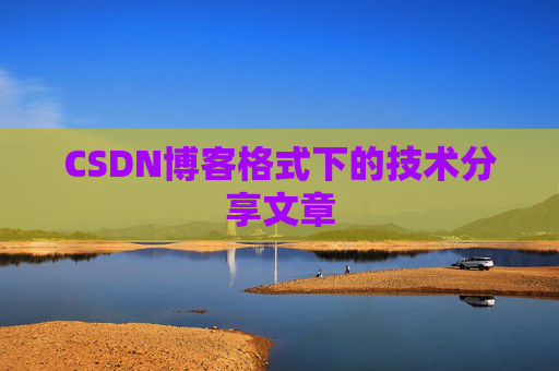 CSDN博客格式下的技术分享文章